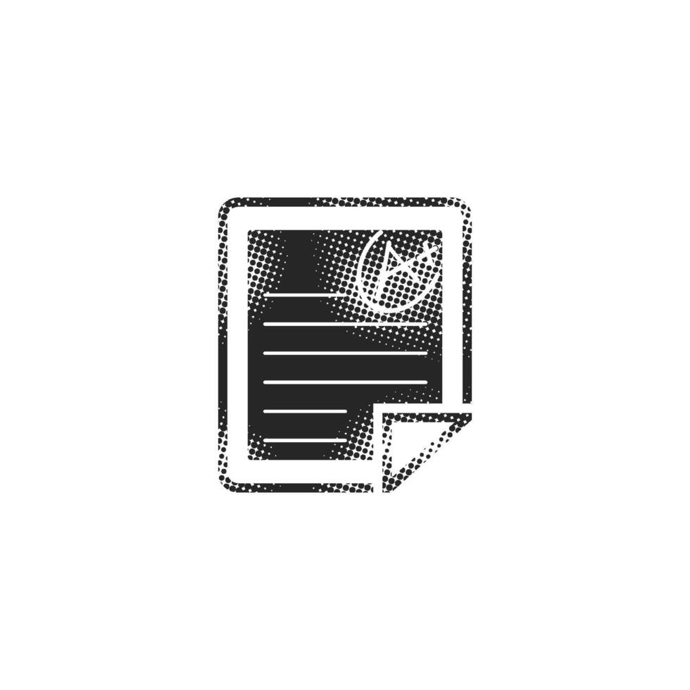 Exam result icon in halftone style. Black and white monochrome illustration. vector