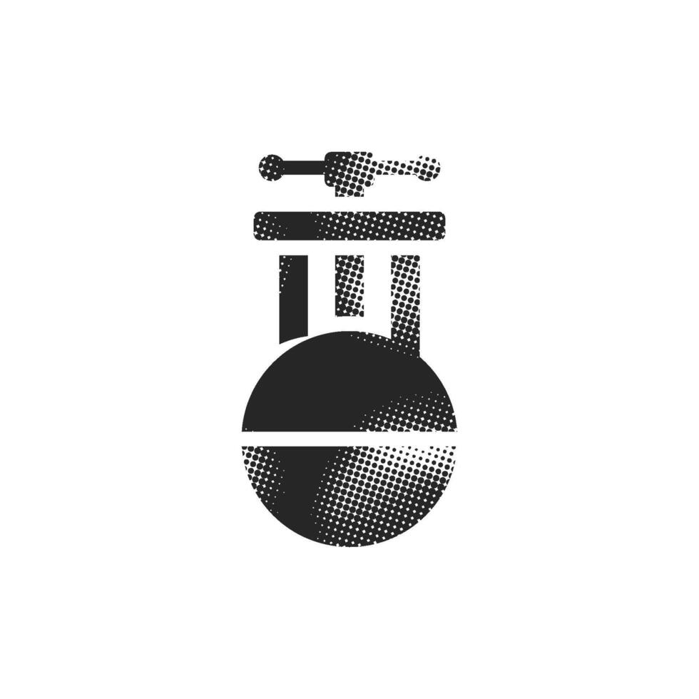 Camera lens tool icon in halftone style. Black and white monochrome illustration. vector