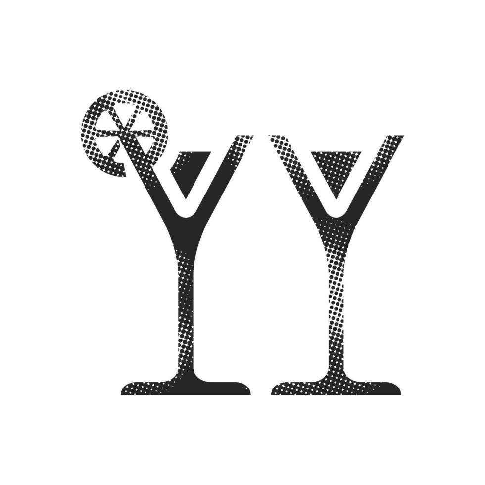 Wine icon in halftone style. Black and white monochrome illustration. vector
