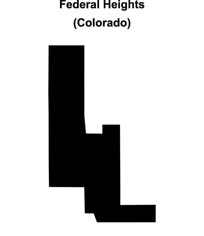 Federal Heights, Colorado blank outline map vector