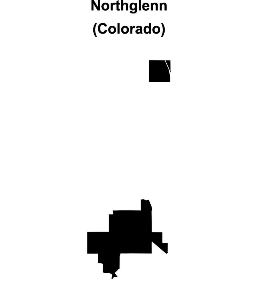 Northglenn, Colorado blank outline map vector