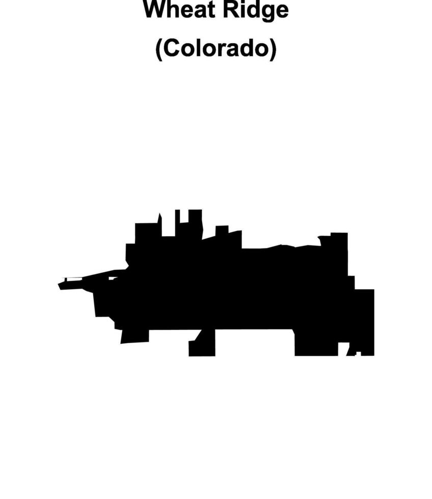 Wheat Ridge, Colorado blank outline map vector