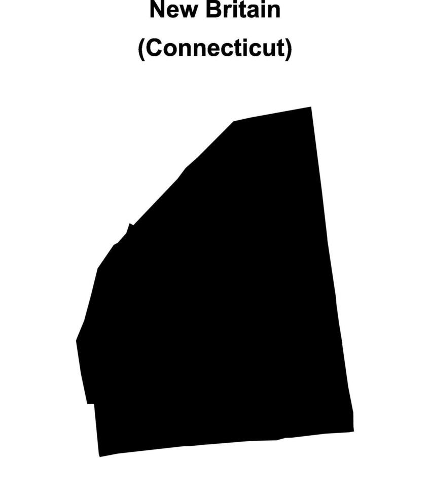 New Britain, Connecticut blank outline map vector