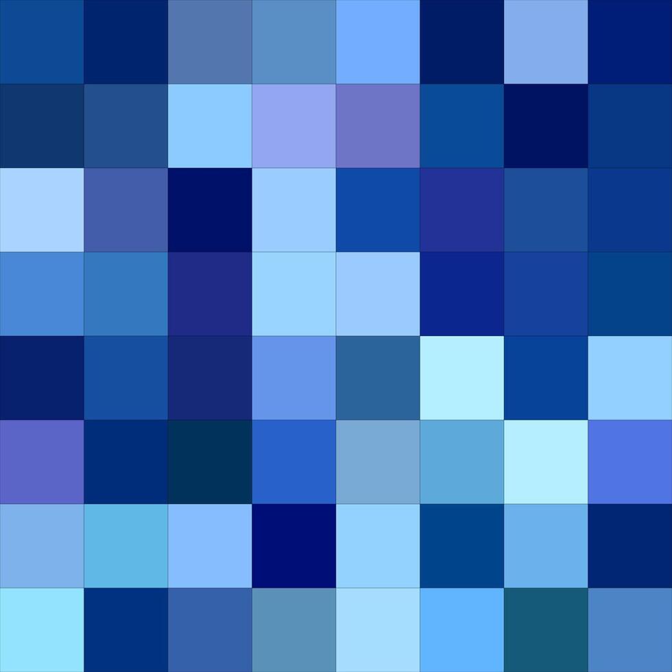 A blue and white background with squares vector