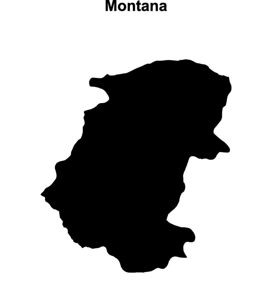 Montana province blank outline map vector