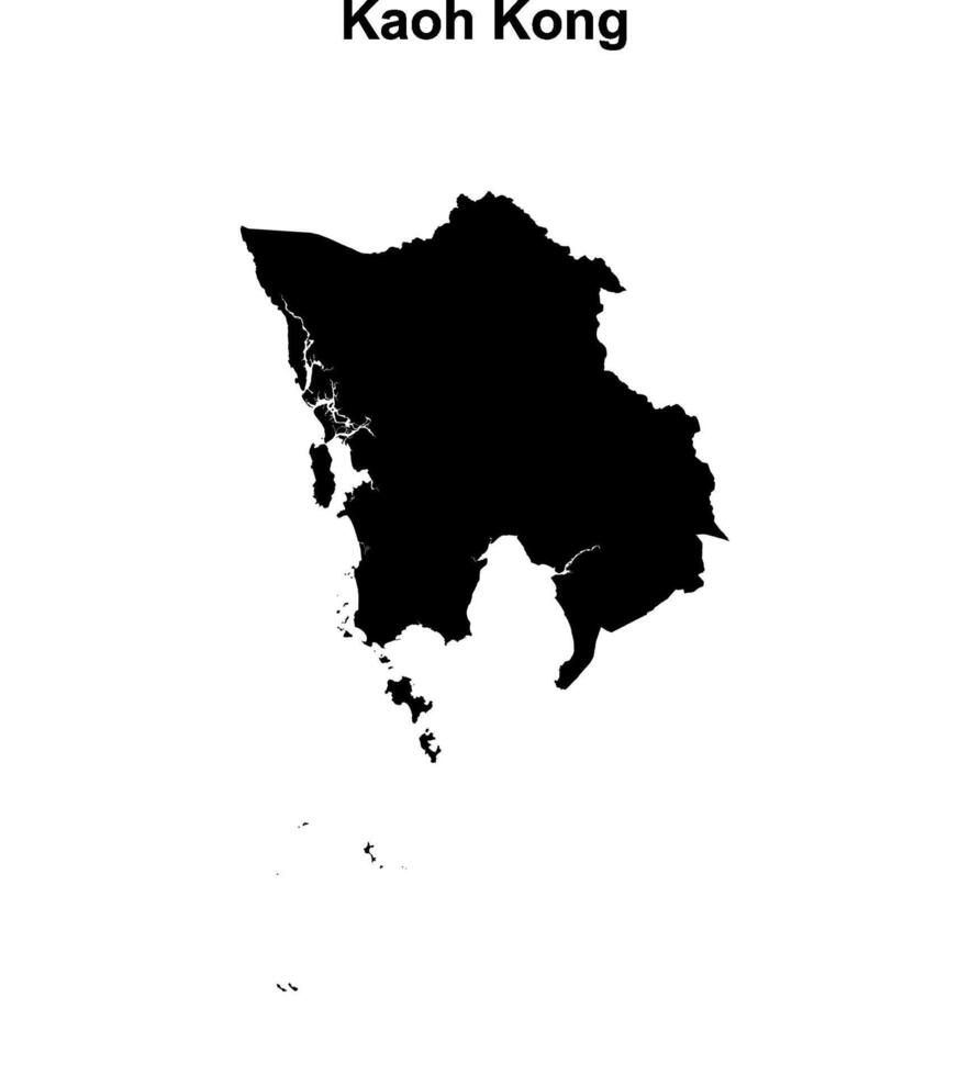 Kaoh Kong outline map vector