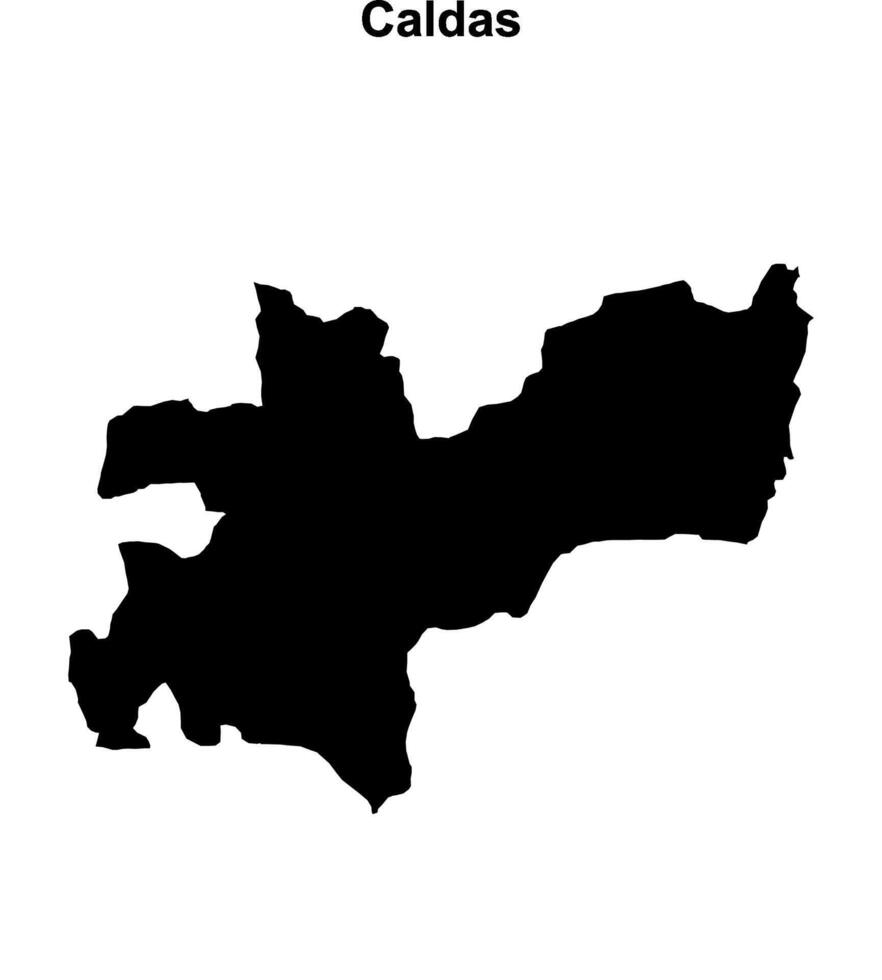 Caldas outline map vector