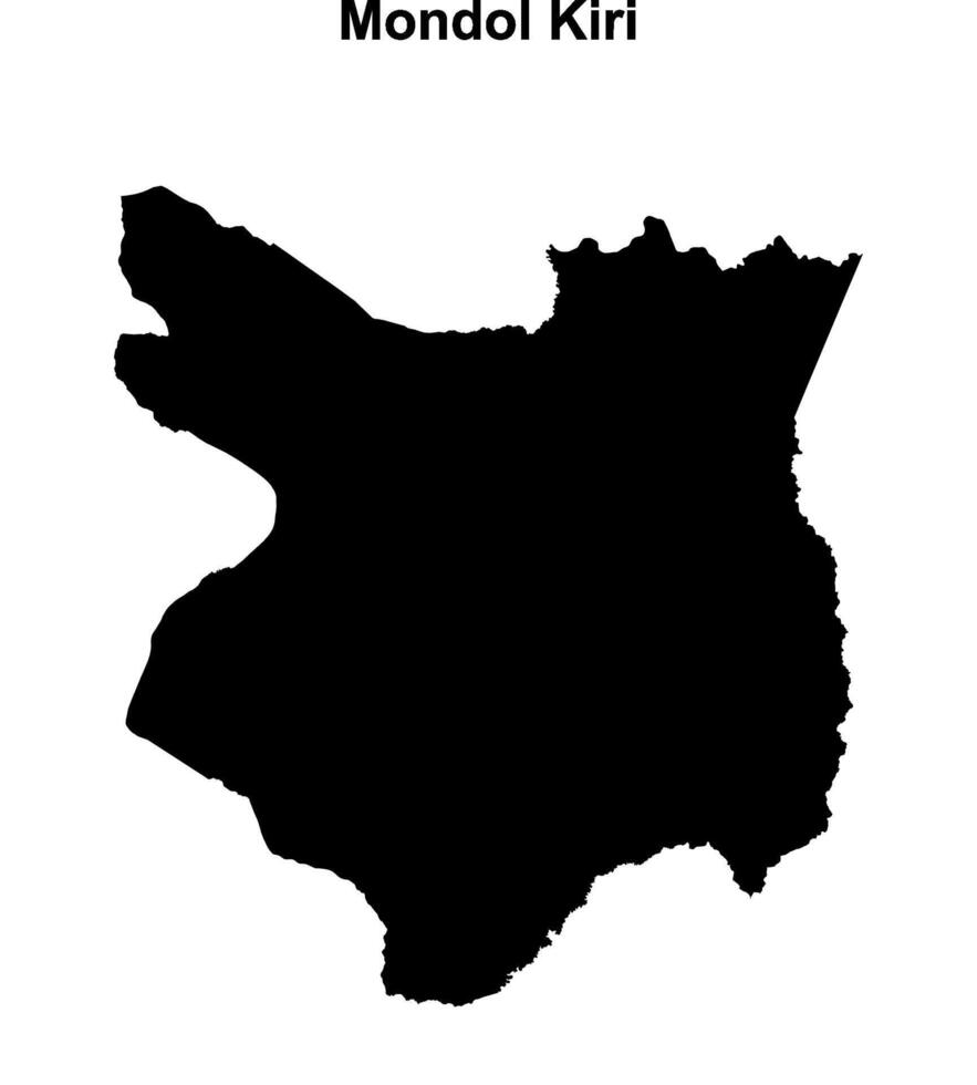Mondol Kiri outline map vector