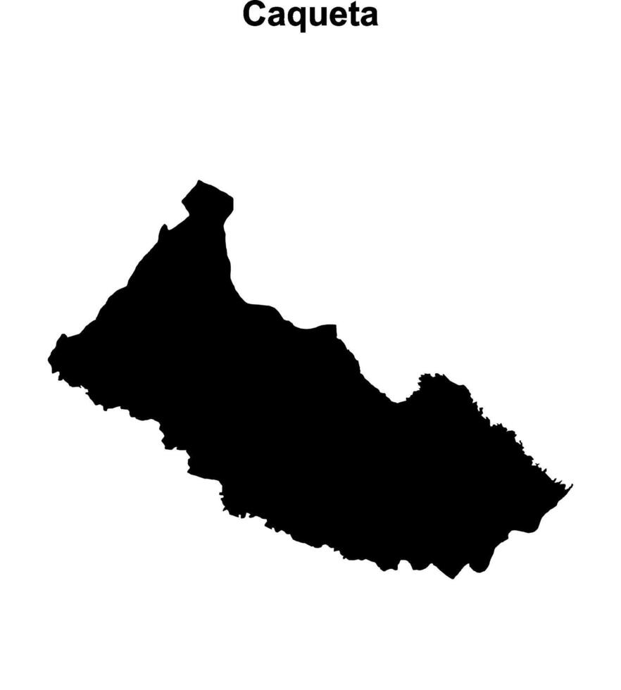 Caqueta outline map vector