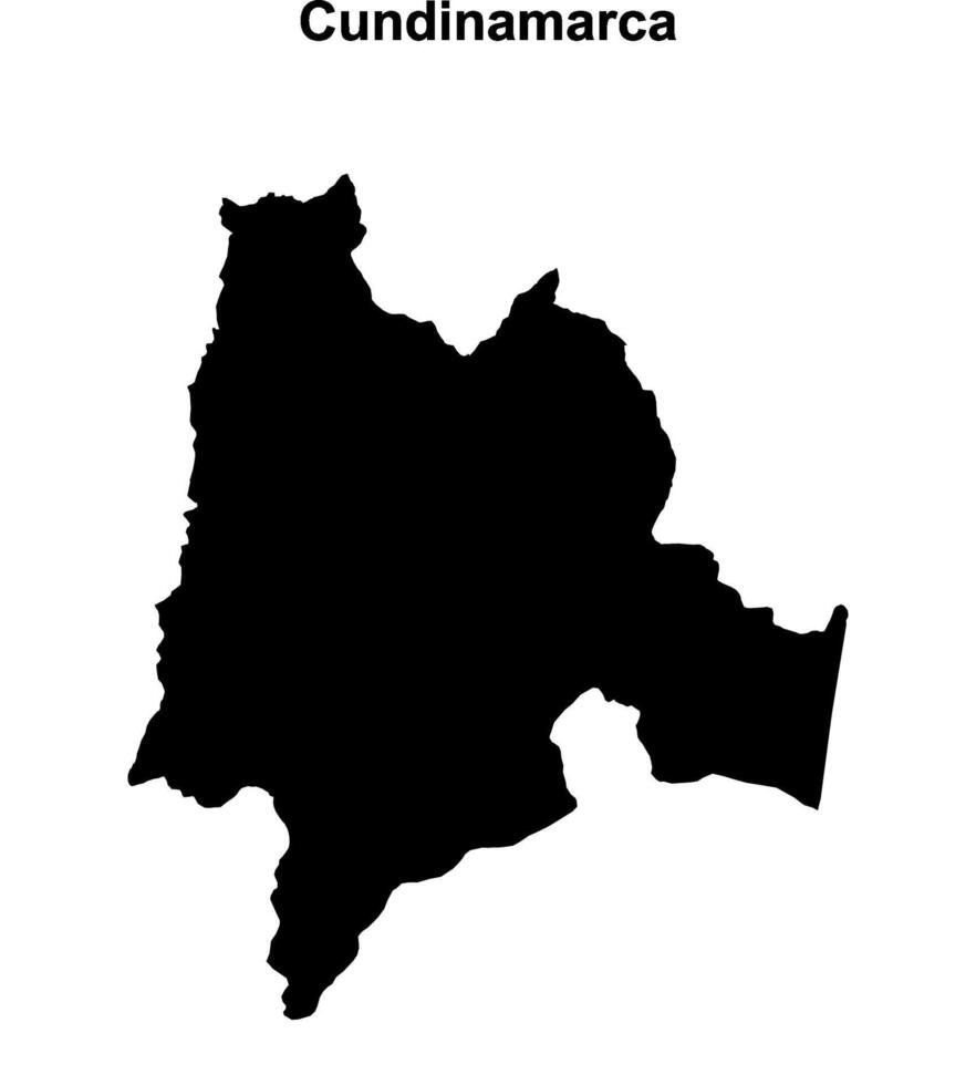 Cundinamarca outline map vector