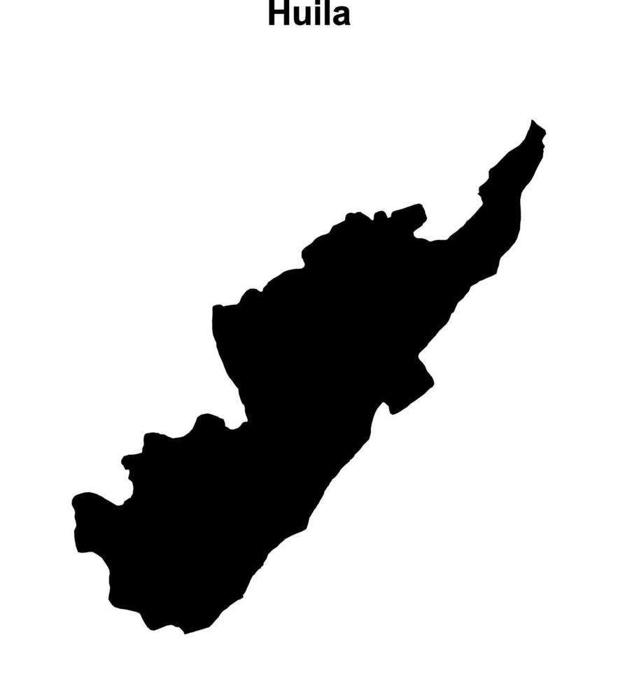 Huila outline map vector