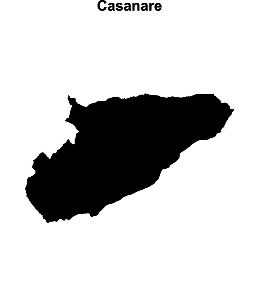 Casanare outline map vector