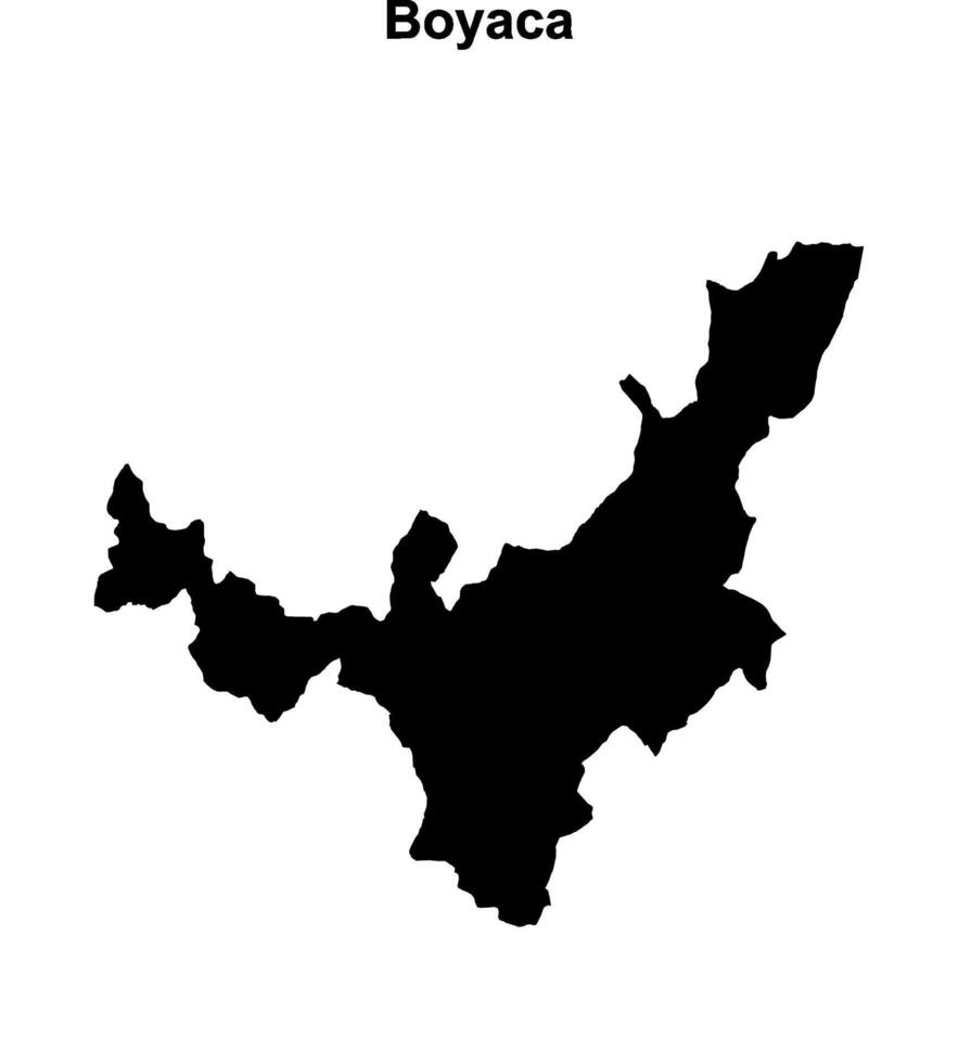Boyaca outline map vector
