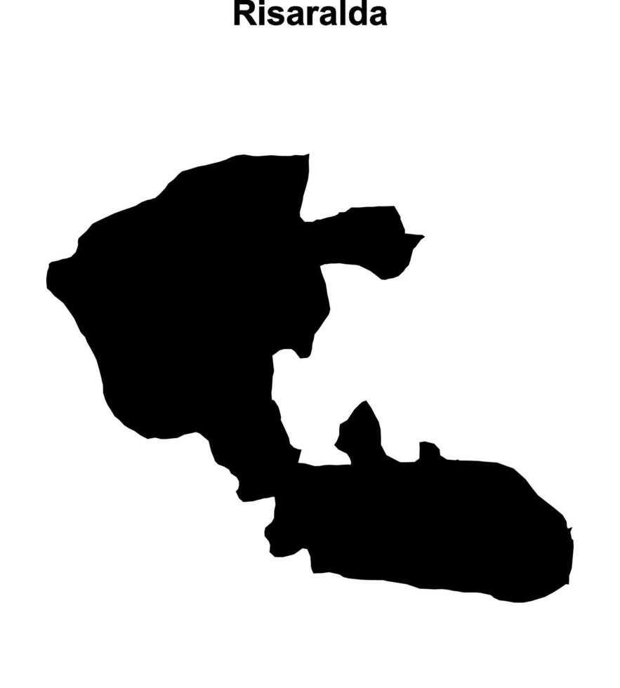 Risaralda outline map vector
