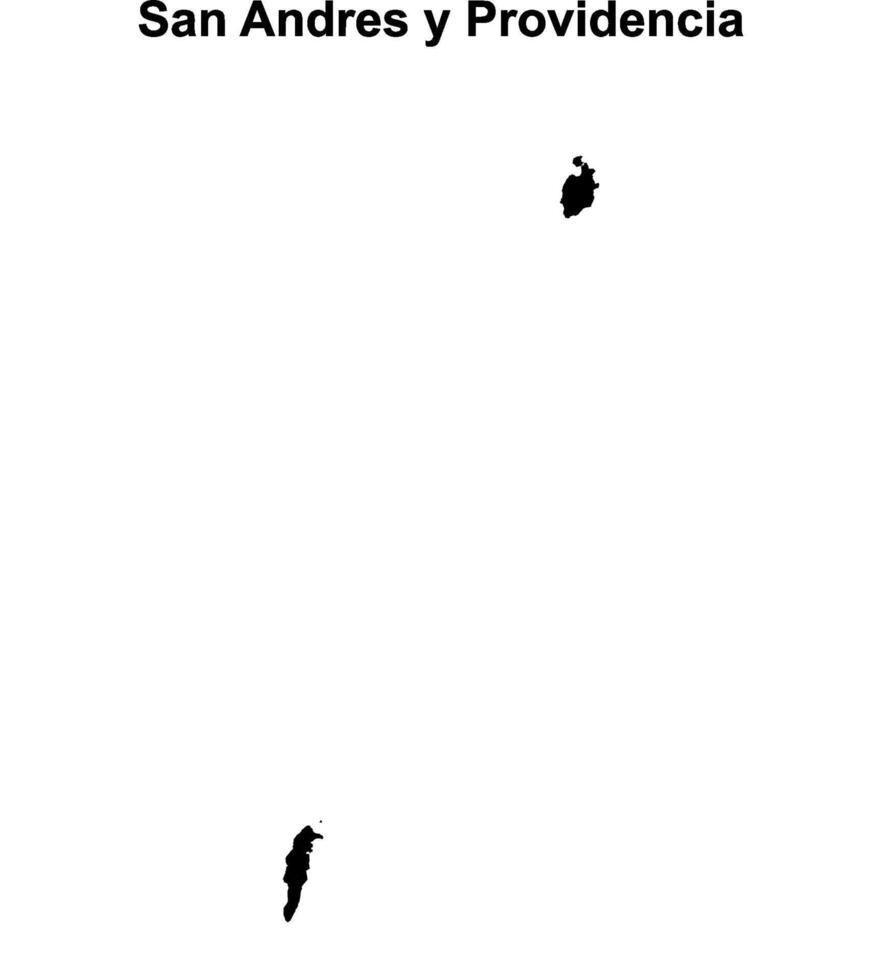 San Andres y Providencia outline map vector