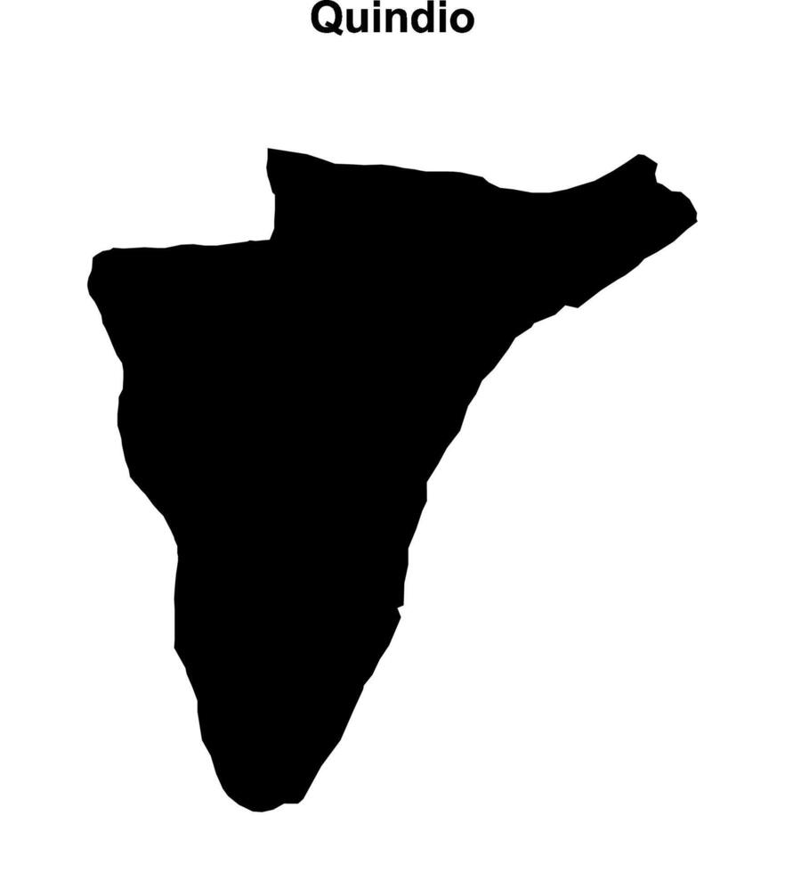 Quindio outline map vector