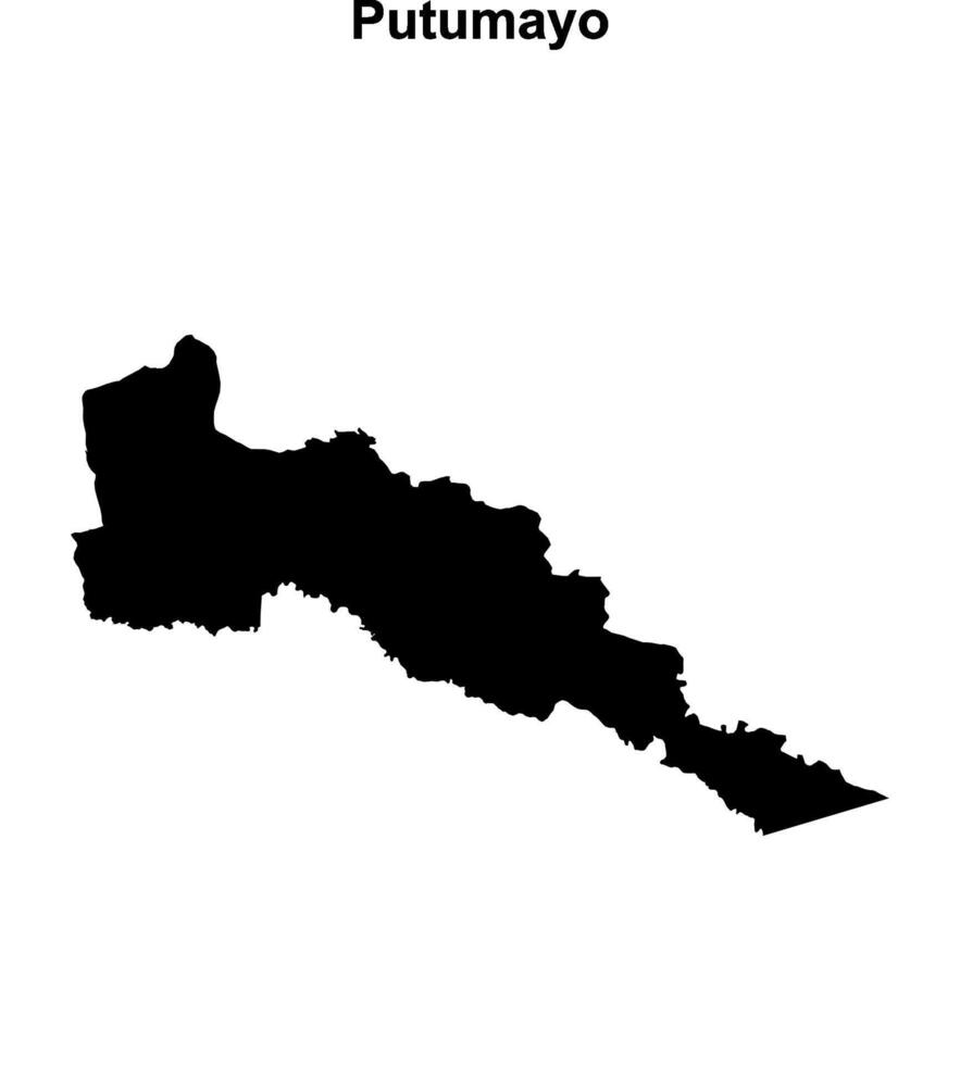 Putumayo outline map vector