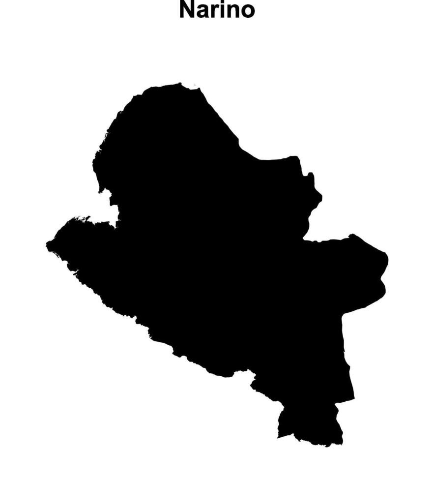 Narino outline map vector