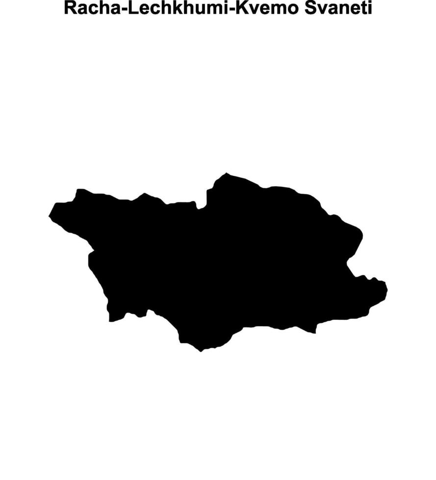 Racha-Lechkhumi-Kvemo Svaneti region blank outline map vector