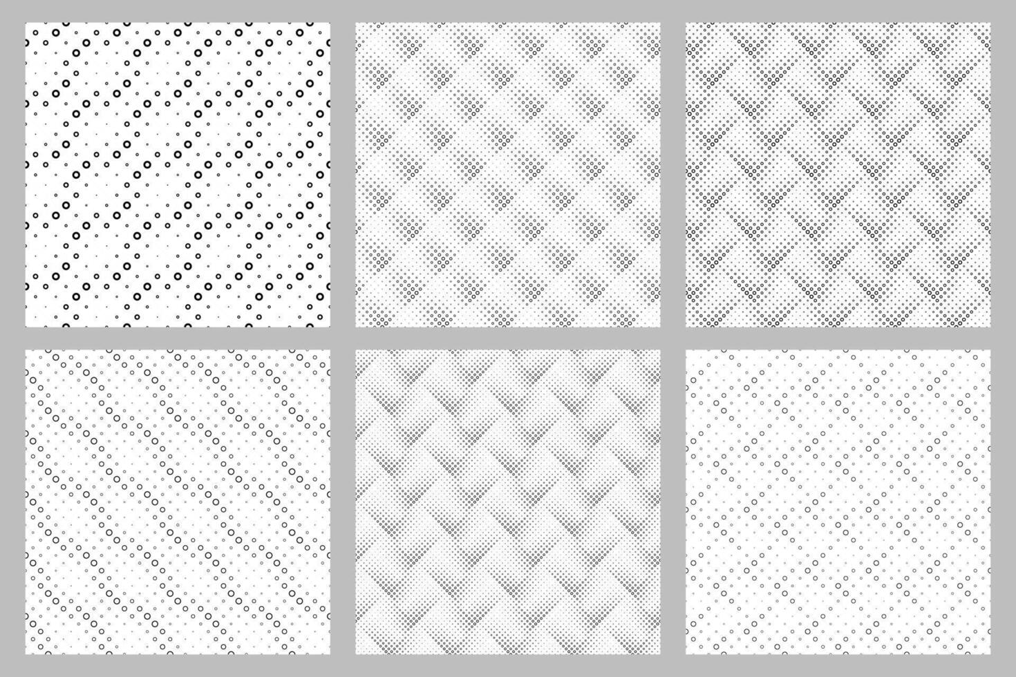 A set of white and black patterns vector
