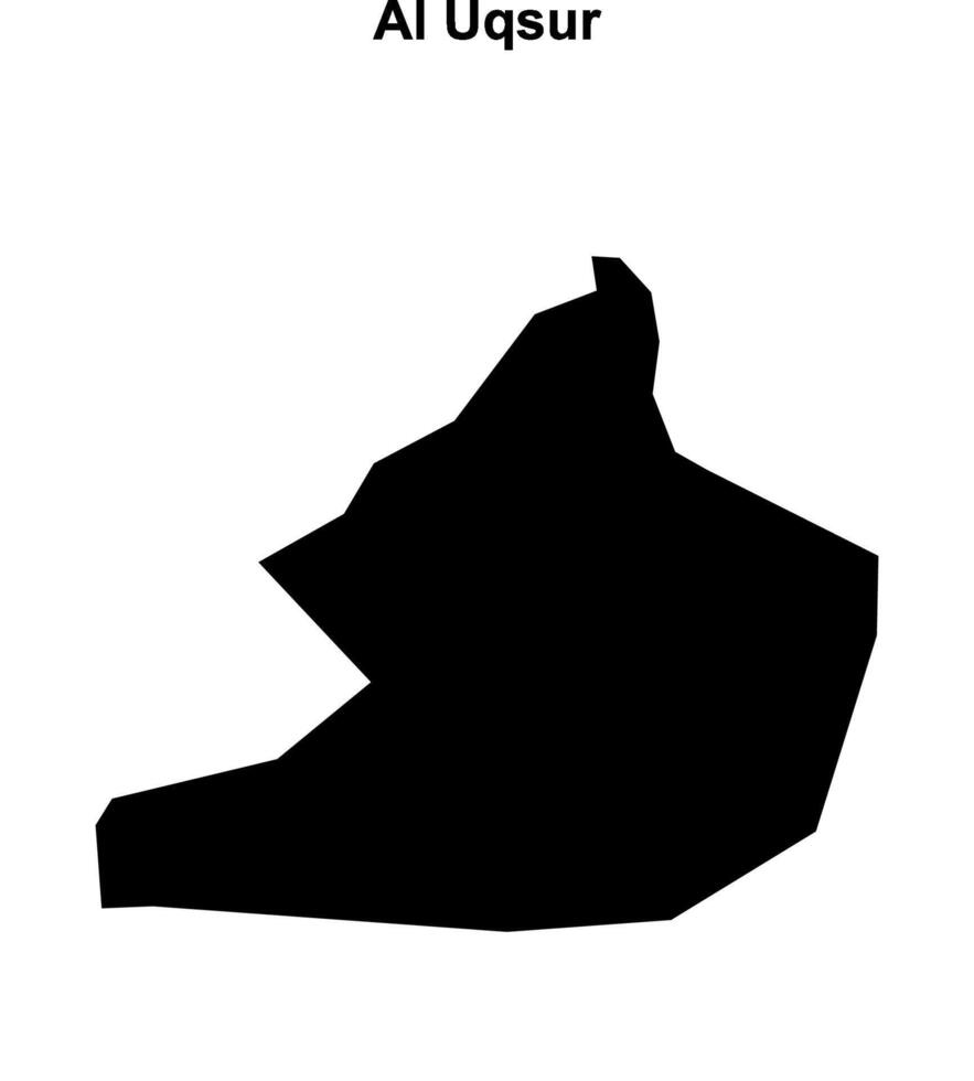 Al Uqsur governorate blank outline map vector