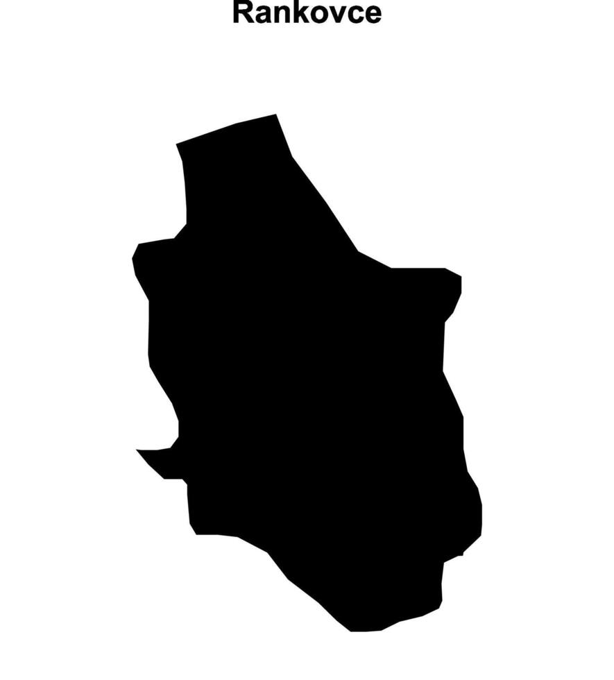 Rankovce municipality blank outline map vector