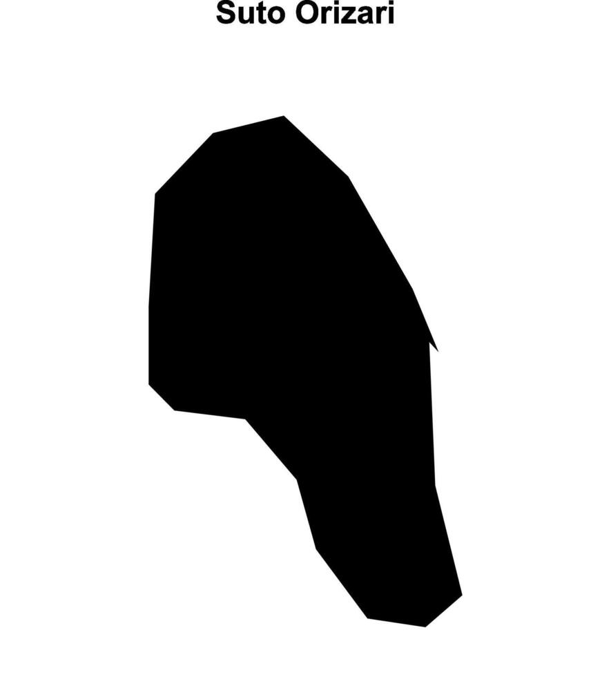 Suto Orizari municipality blank outline map vector