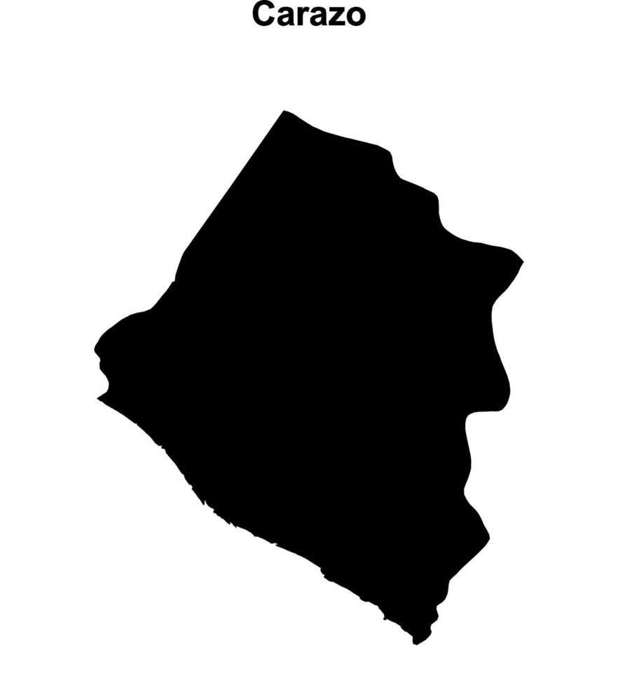 Carazo department blank outline map vector