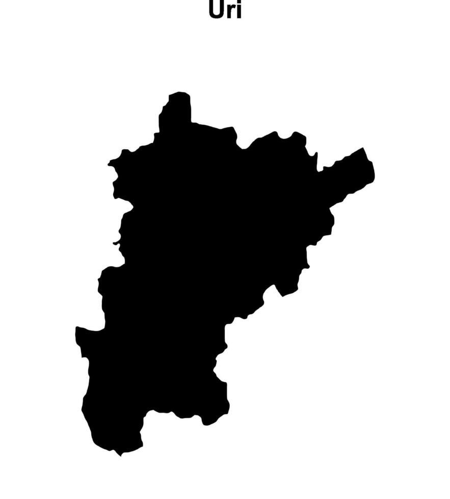Uri canton blank outline map vector