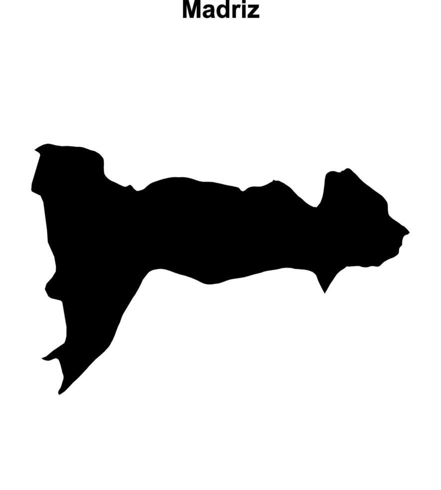 Madriz department blank outline map vector