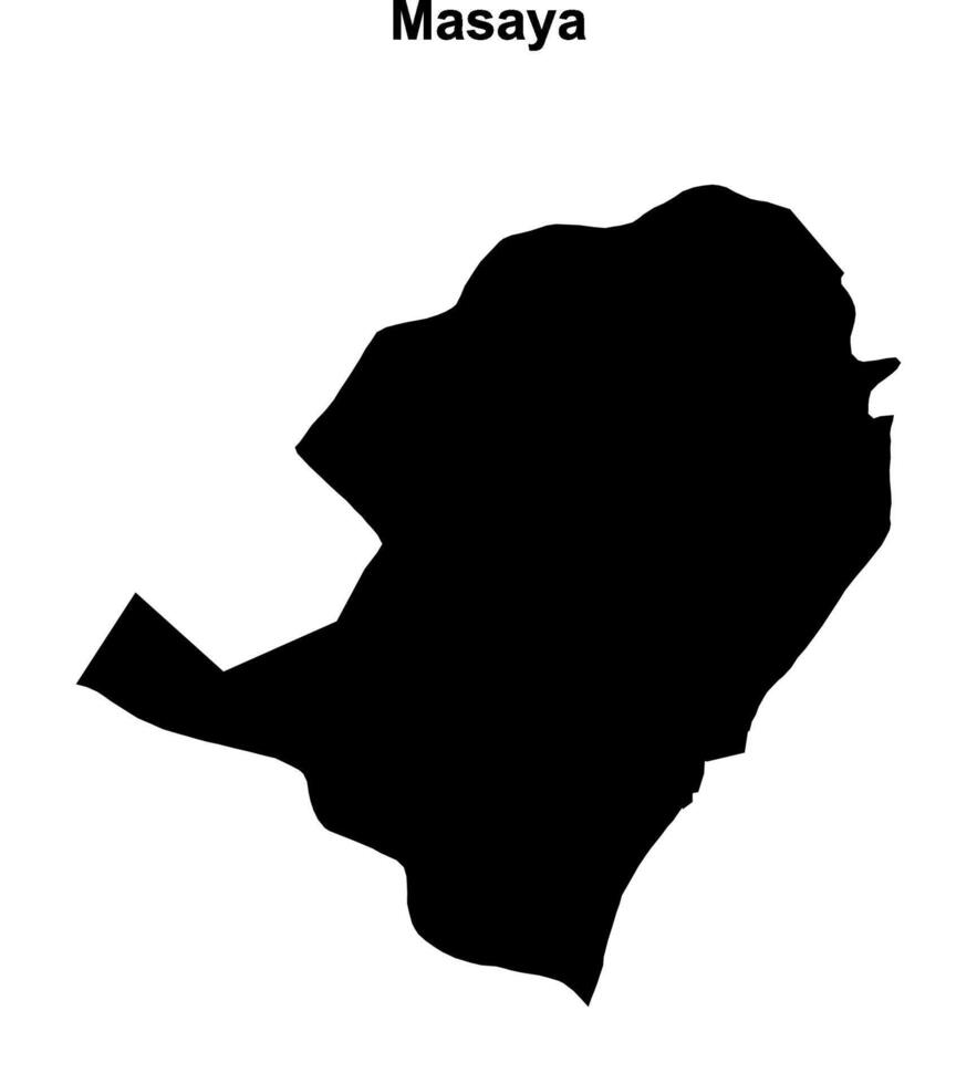Masaya department blank outline map vector