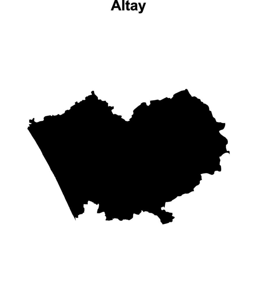 Altay blank outline map vector