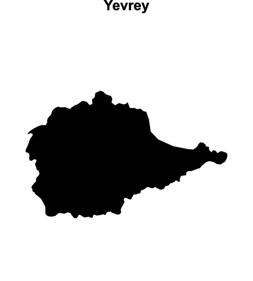 Yevrey blank outline map vector