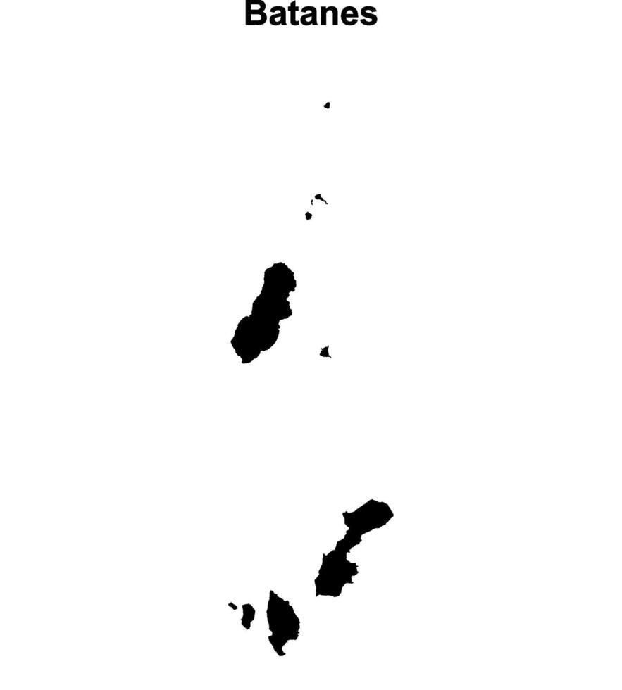 Batanes province blank outline map vector