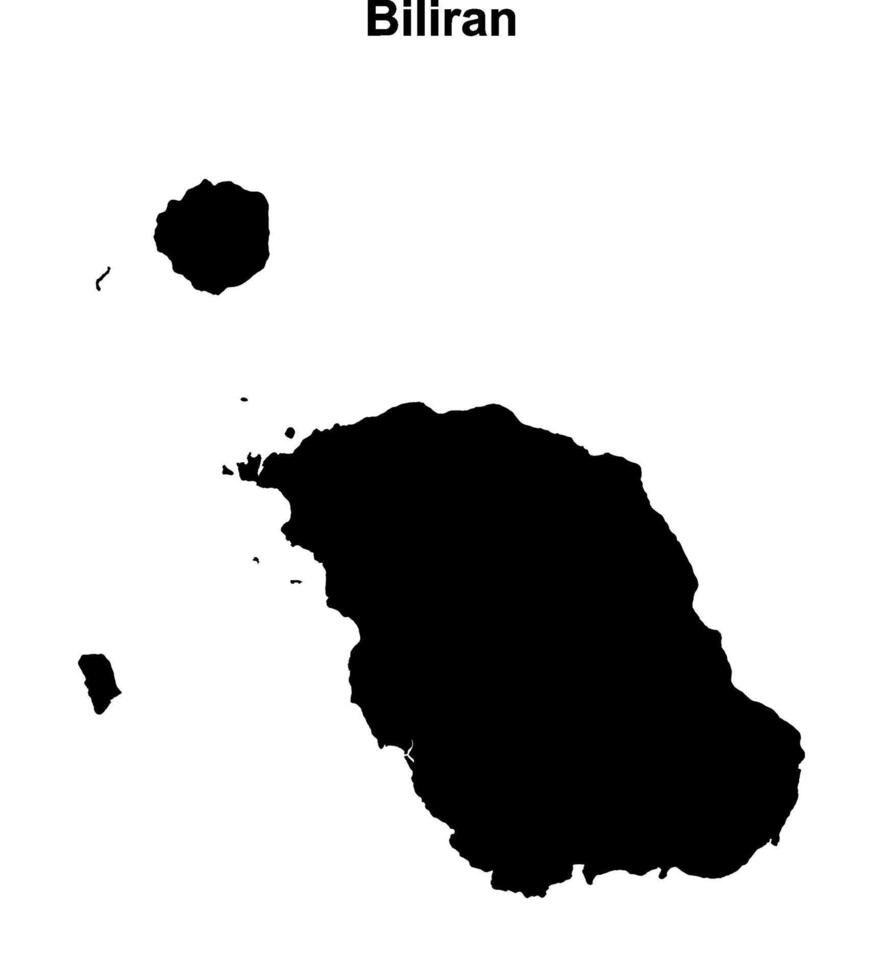 Biliran province blank outline map vector