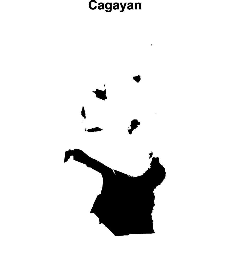 Cagayan province blank outline map vector