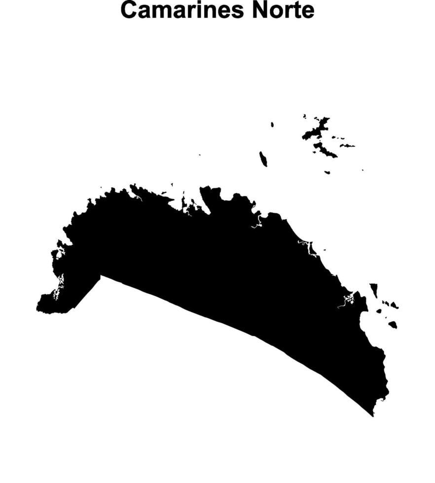 Camarines Norte province blank outline map vector