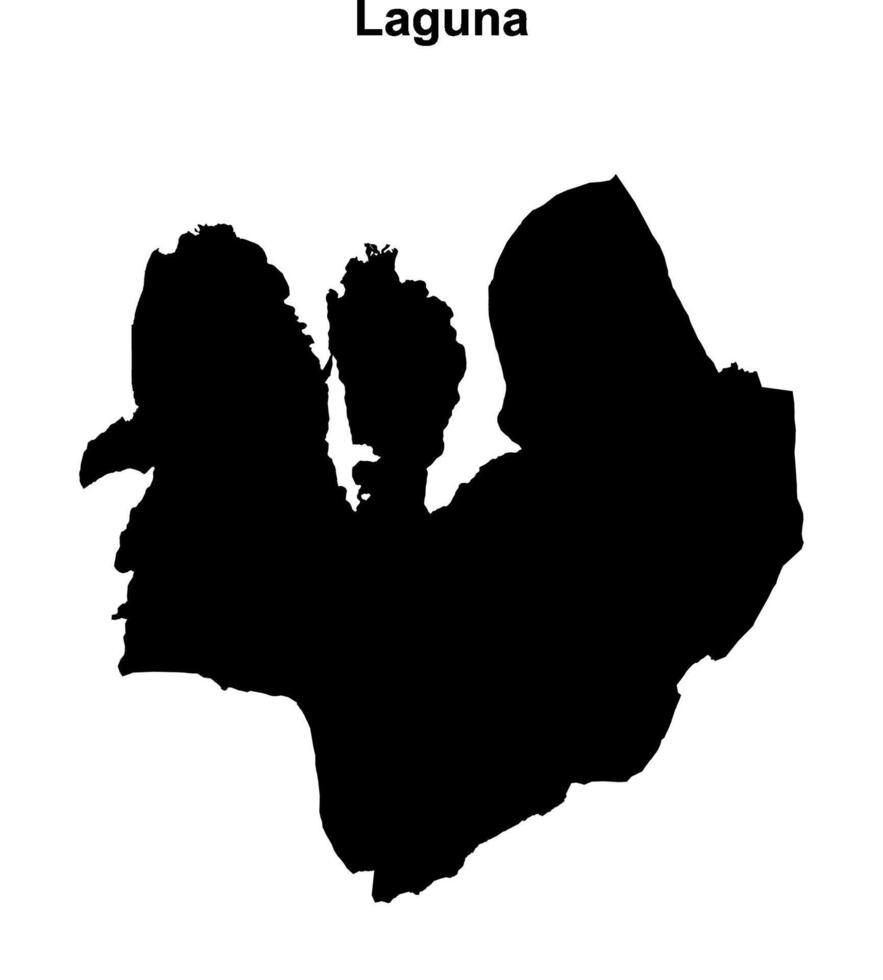 Laguna province blank outline map vector