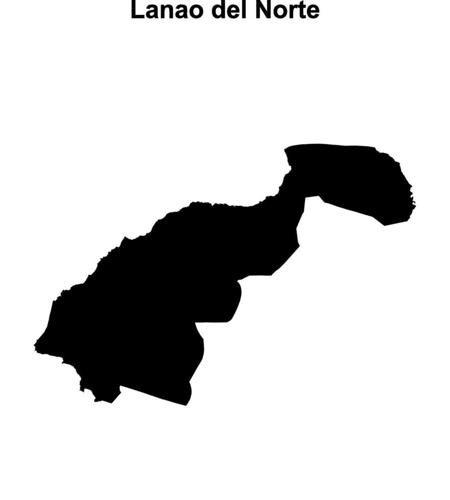 Lanao del Norte province blank outline map vector