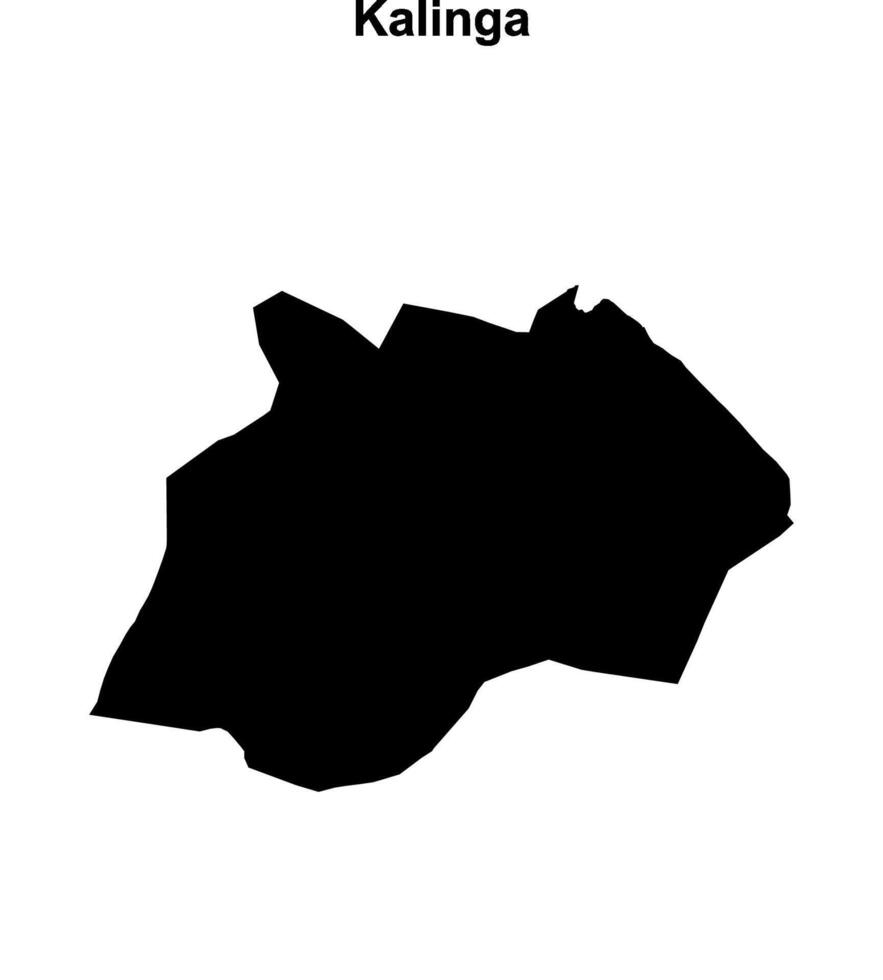 Kalinga province blank outline map vector
