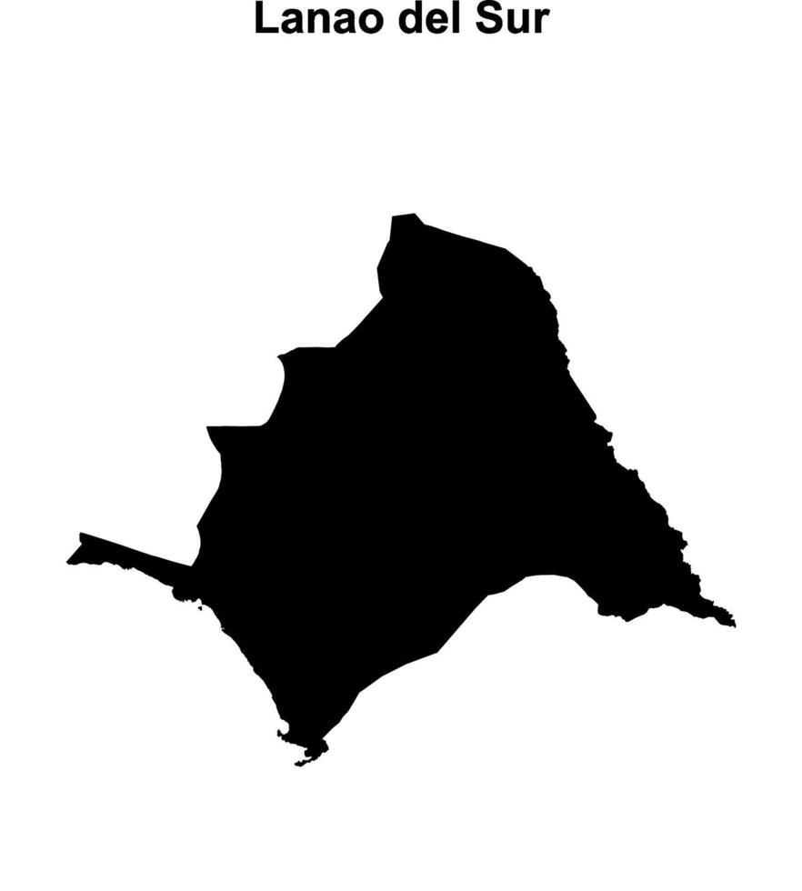 Lanao del Sur province blank outline map vector