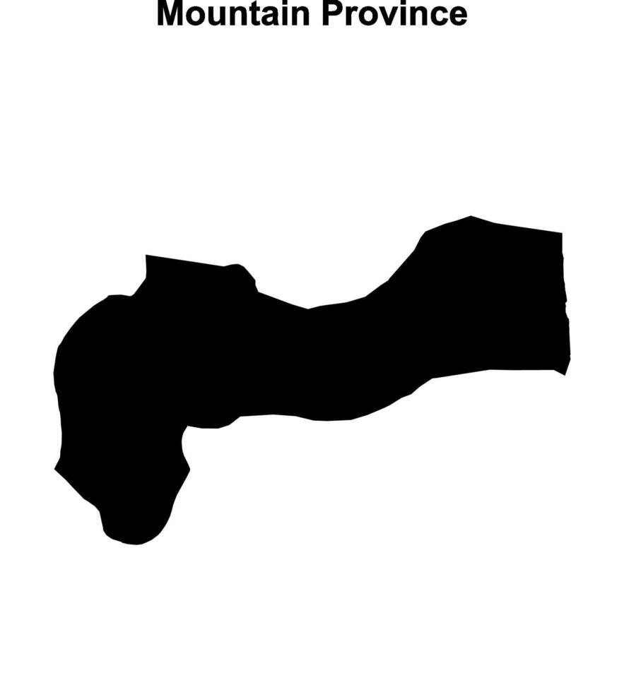 Mountain Province province blank outline map vector