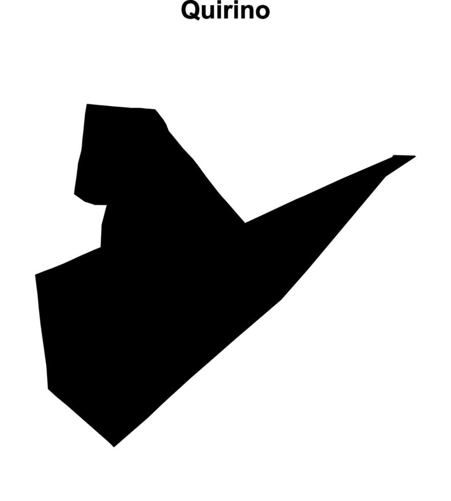 Quirino province blank outline map vector