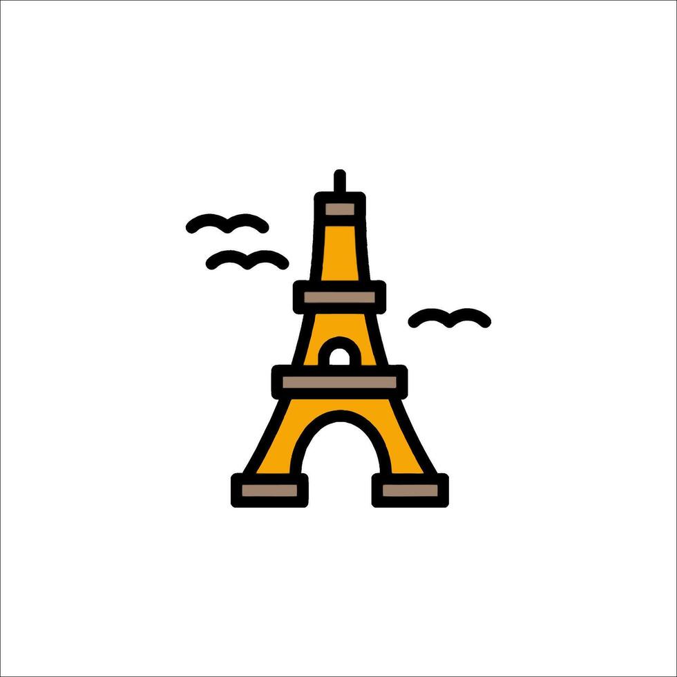 The eiffel tower in paris, france vector