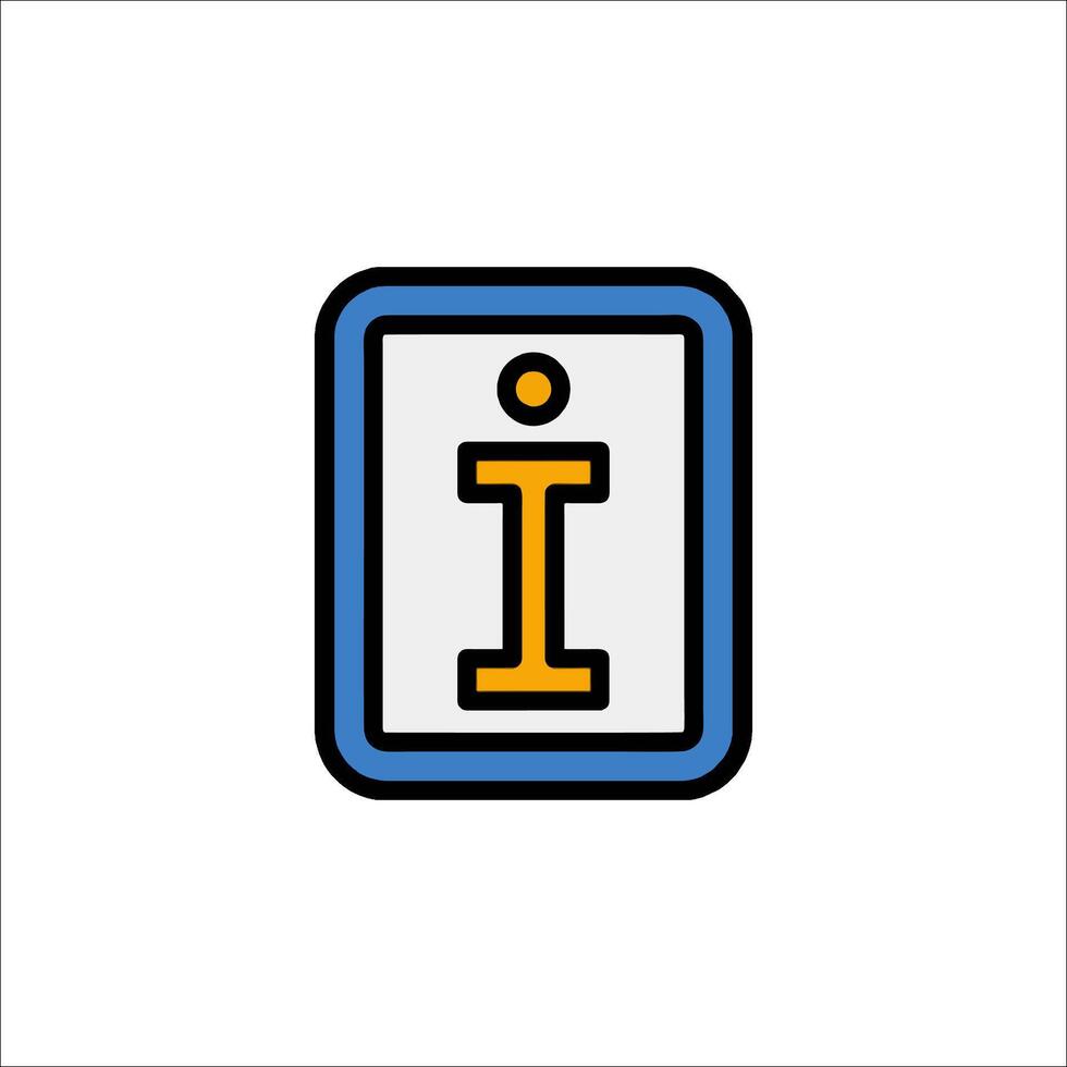 An icon of the i symbol on a white background vector