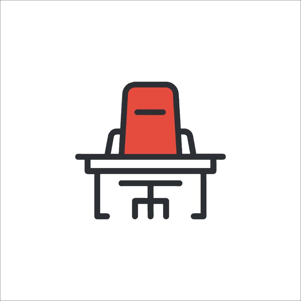 Office chair icon, line icon, illustration vector