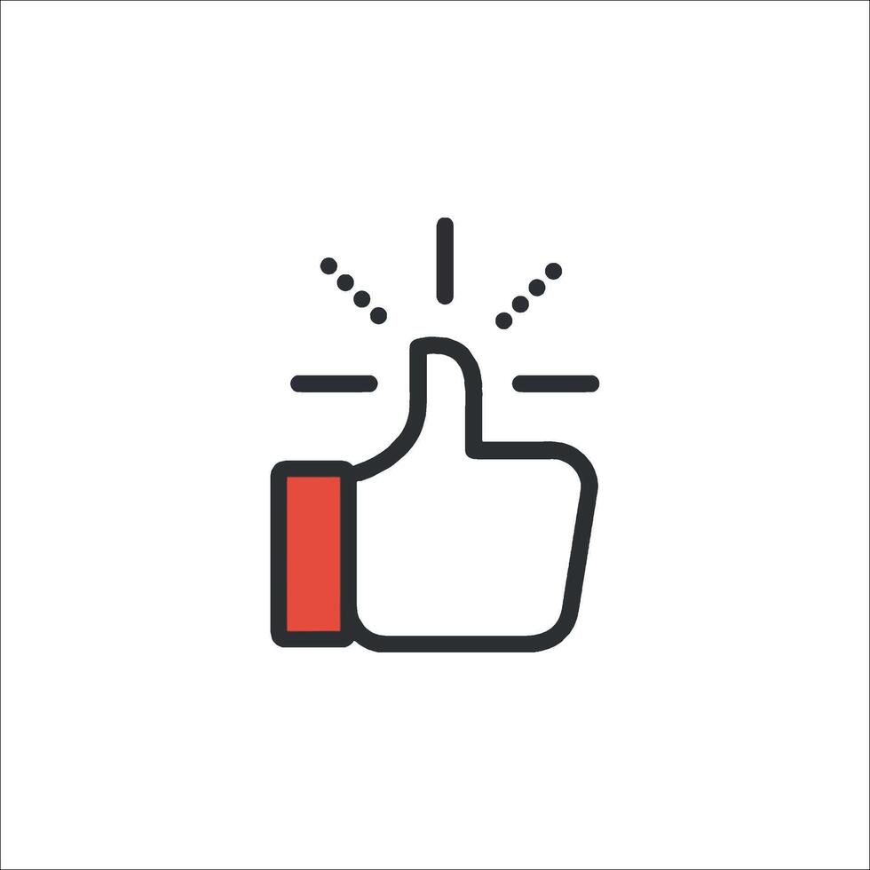 Thumb up icon illustration vector