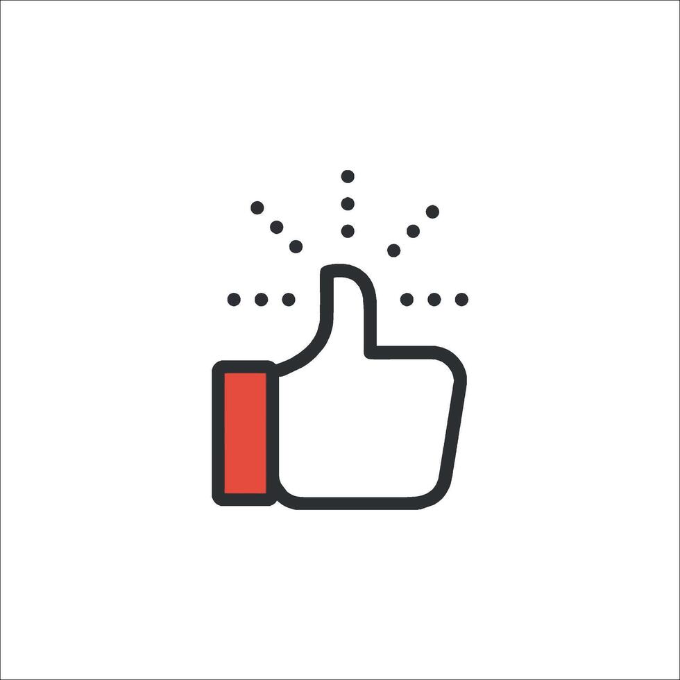 Like icon, thumbs up, thumbs up icon, thumbs up illustration vector