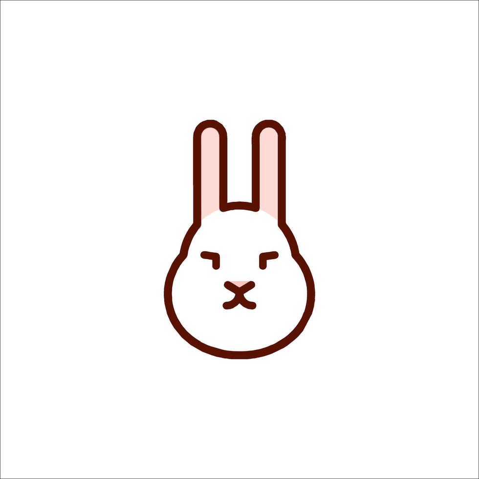 A rabbit head icon on a white background vector