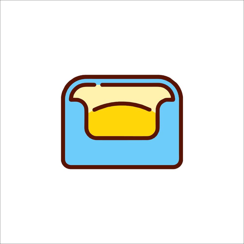 Toast icon illustration vector
